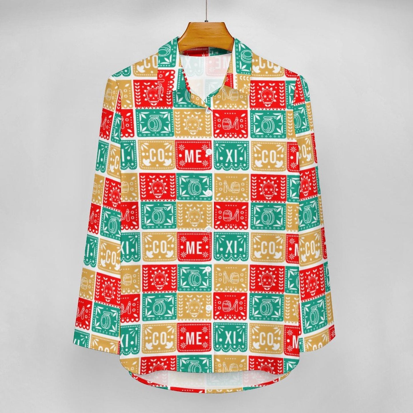 Baha Ranch Colores De Mexico Picado Mexican Button Up Blouse