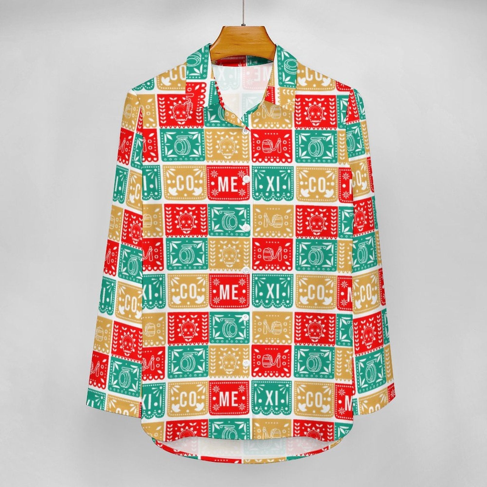 Baha Ranch Colores De Mexico Picado Mexican Button Up Blouse
