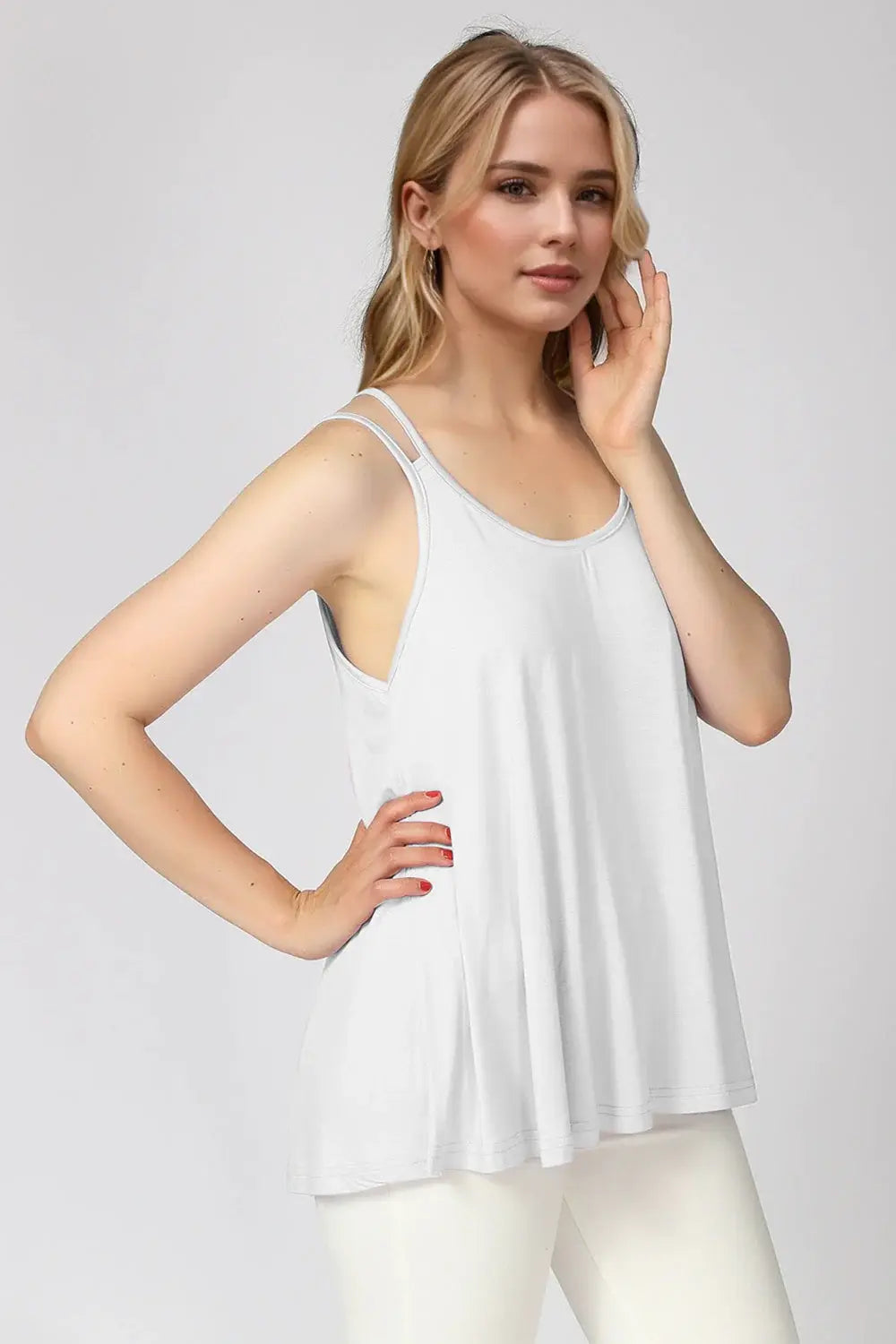 Basic Bae Bamboo Scoop Neck Double Spaghetti Straps Cami - ShopBasicbae - Flyclothing LLC