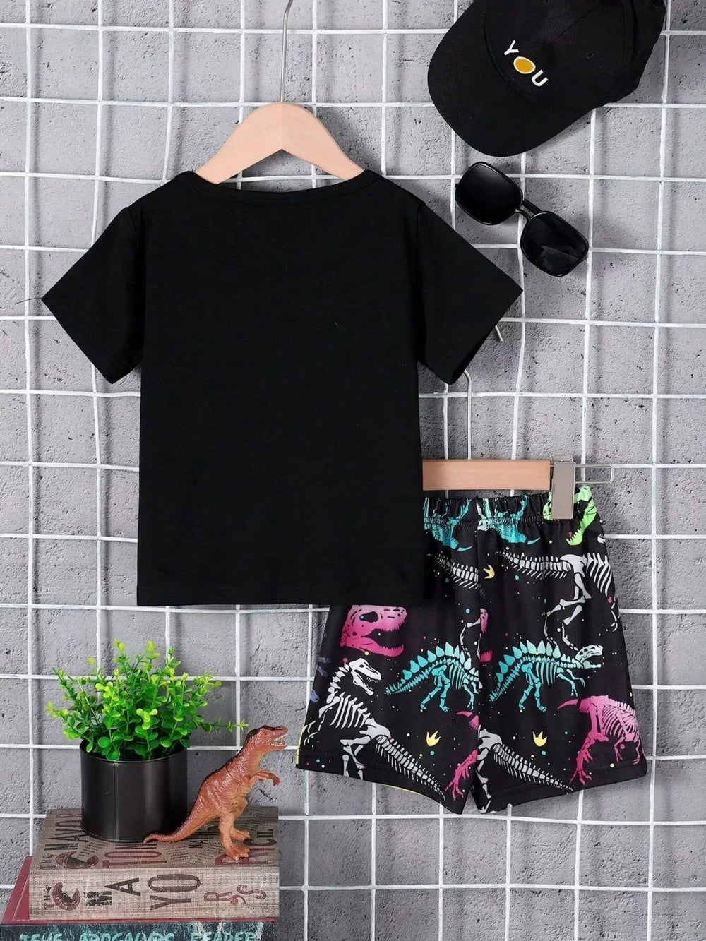 Children's Mommy's Little Boy Dinosaur Print Casual Set - Trendsi - Flyclothing LLC