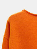 V-Neck Long Sleeve Knit Top - Trendsi - Flyclothing LLC