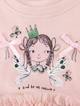 Children's Short Sleeve Tulle Layered Dress - Trendsi - Flyclothing LLC