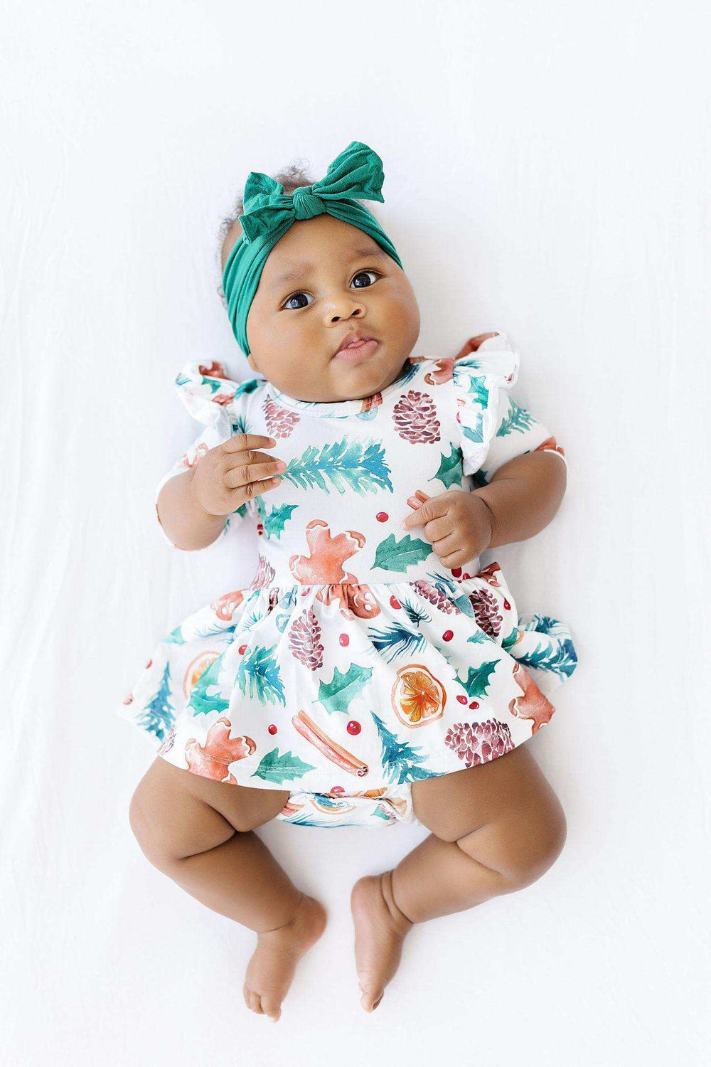 Classic Christmas Twirl Flutter Bodysuit - Mila & Rose ® - Flyclothing LLC