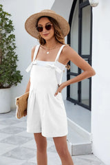 Knotted Strap Romper with Pockets - Trendsi - Flyclothing LLC