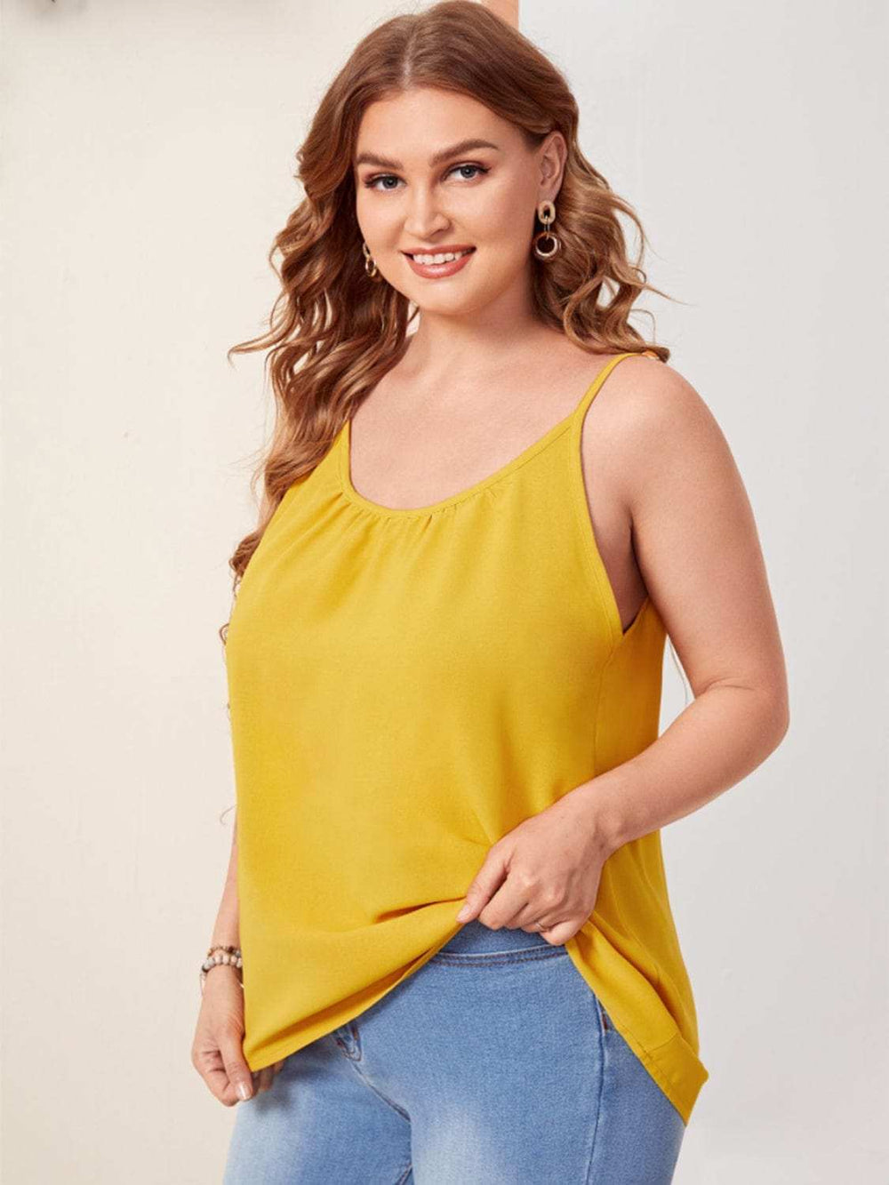 Plus Size Scoop Neck Cami - Trendsi - Flyclothing LLC