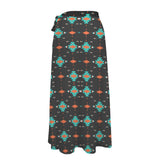 Baha Ranch Orange Aztec Beach Coverup Skirt