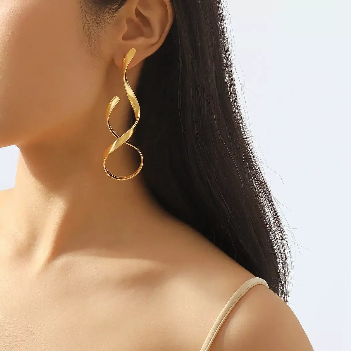Alloy Spiral Drop Earrings - Trendsi - Flyclothing LLC