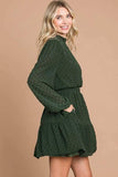 Culture Code Swiss Dot Smock Neck Mini Dress with Pockets - Trendsi - Flyclothing LLC