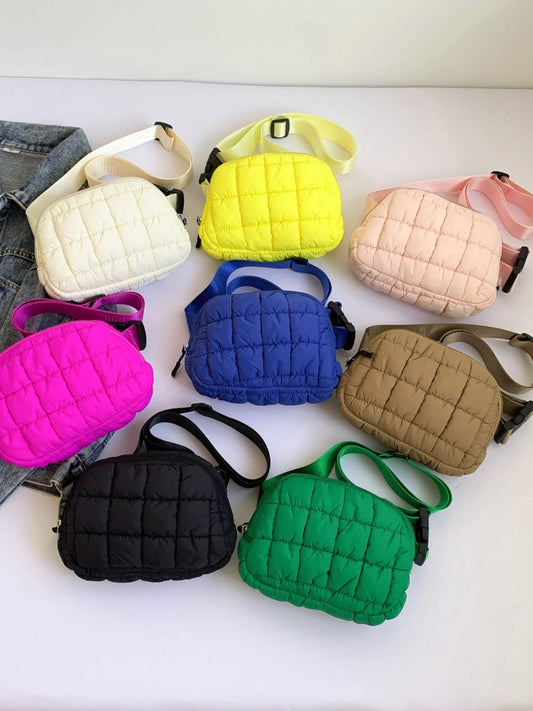 Bubble Texture Adjustable Strap Crossbody Bag - Trendsi