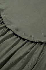Plus Size Peplum Round Neck Long Sleeve Blouse - Trendsi - Flyclothing LLC