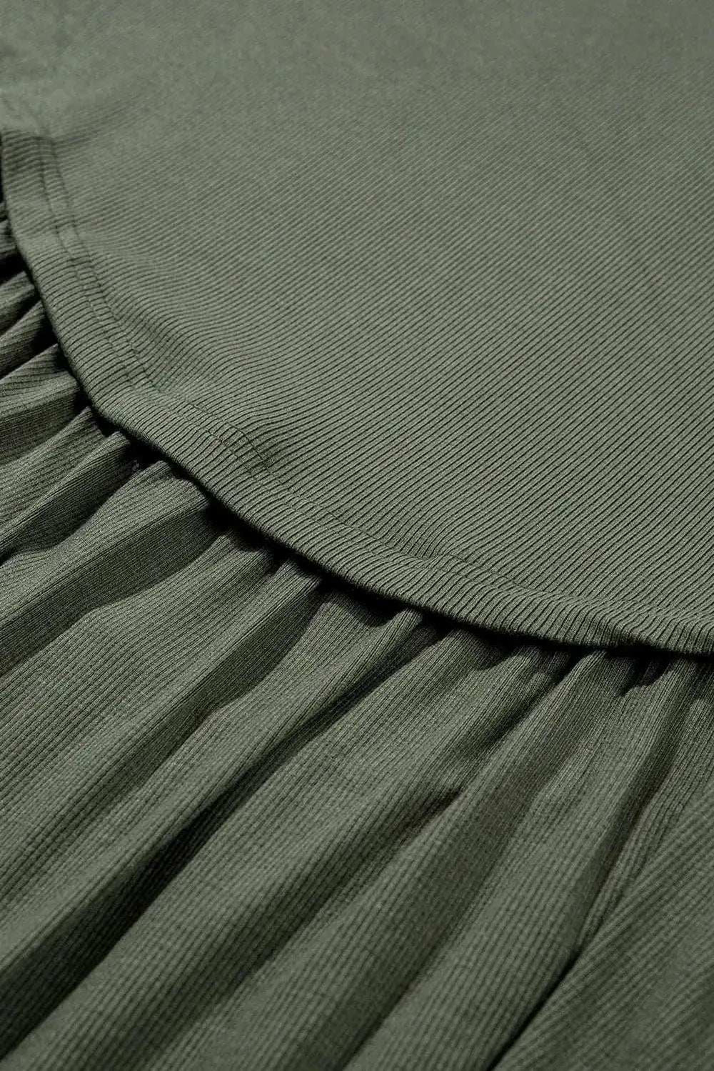 Plus Size Peplum Round Neck Long Sleeve Blouse - Trendsi - Flyclothing LLC