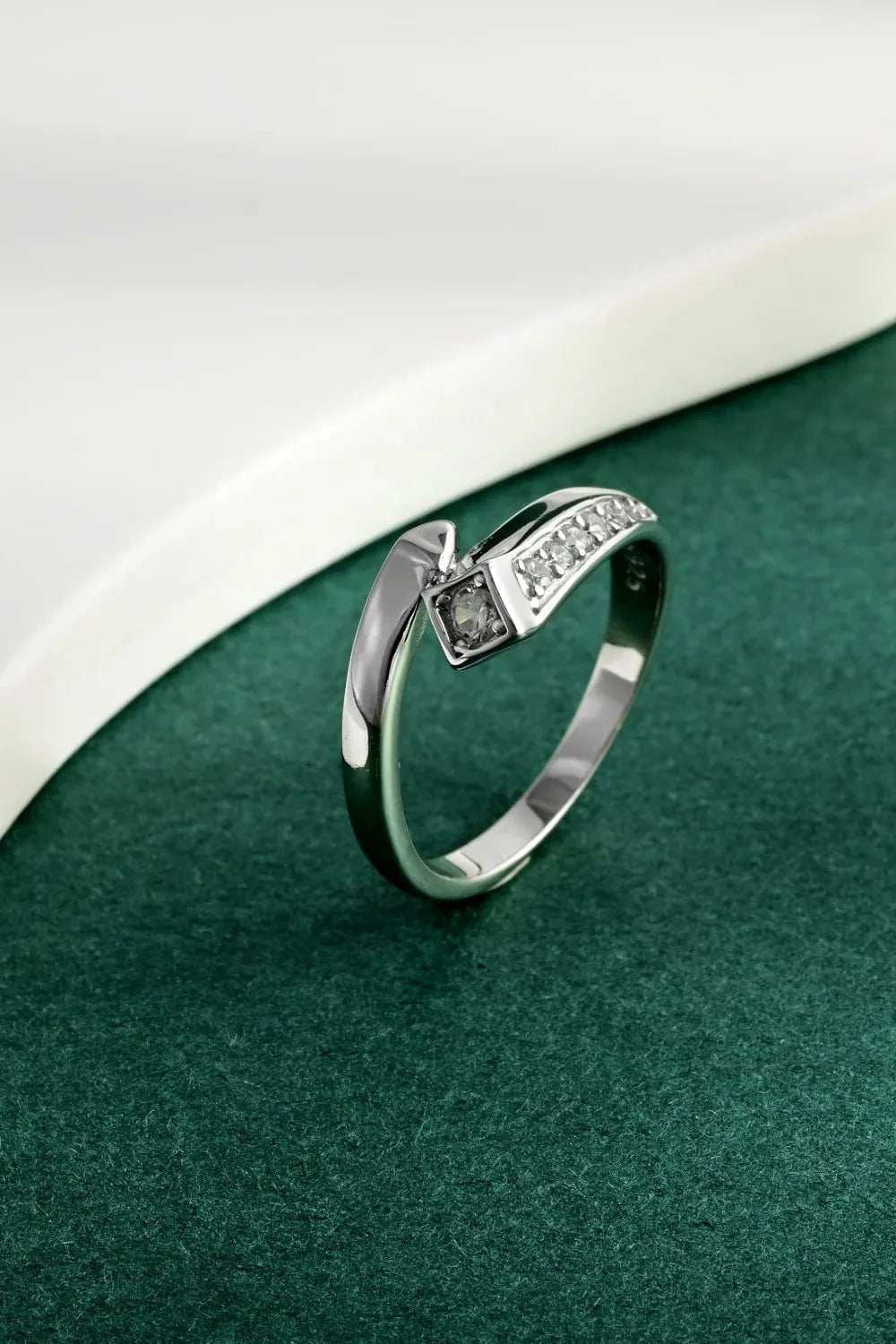 925 Sterling Silver Inlaid Zircon Ring - Trendsi - Flyclothing LLC