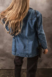 Pocketed Long Sleeve Denim Jacket - Trendsi - Flyclothing LLC