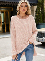 Round Neck Long Sleeve T-Shirt - Trendsi - Flyclothing LLC