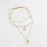 Bohemian Seashell Layered Necklace - Trendsi - Flyclothing LLC