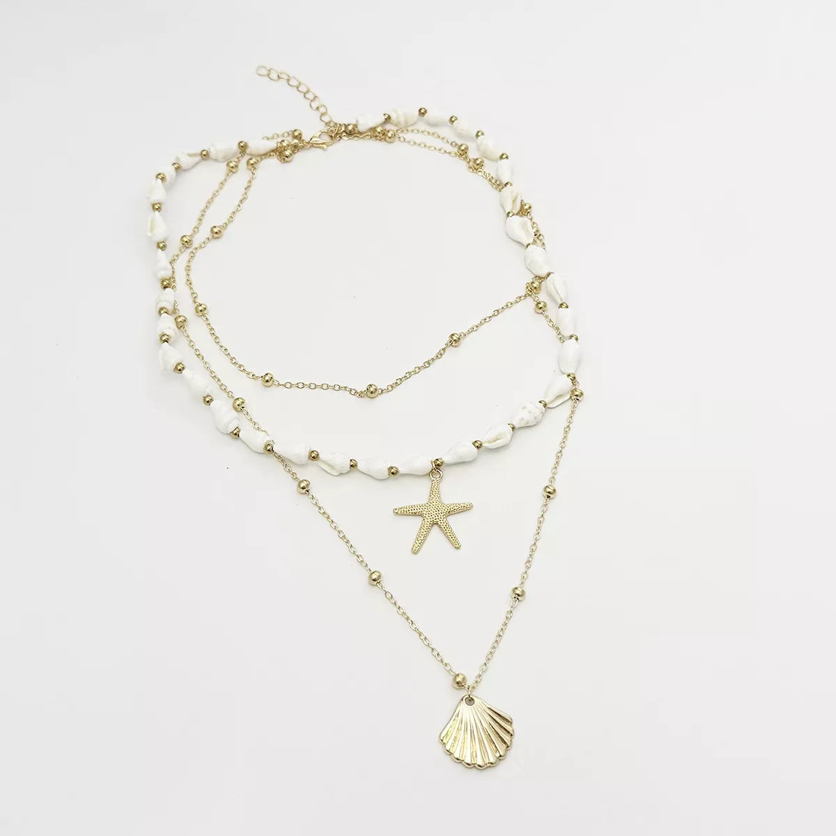 Bohemian Seashell Layered Necklace - Trendsi - Flyclothing LLC