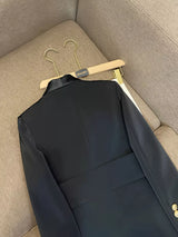 Double-Breasted Slim Fit Blazer - Trendsi - Flyclothing LLC