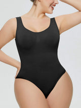 Scoop Neck Wide Strap Shaping Bodysuit - Trendsi - Flyclothing LLC