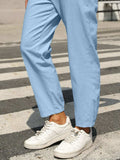 Elastic Waist Tapered Pants - Trendsi - Flyclothing LLC