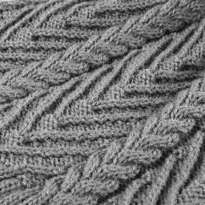 Cable Knit Solid Color Hat with Pompom - Trendsi - Flyclothing LLC