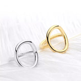 18K Gold-Plated Copper Round Ring - Trendsi - Flyclothing LLC