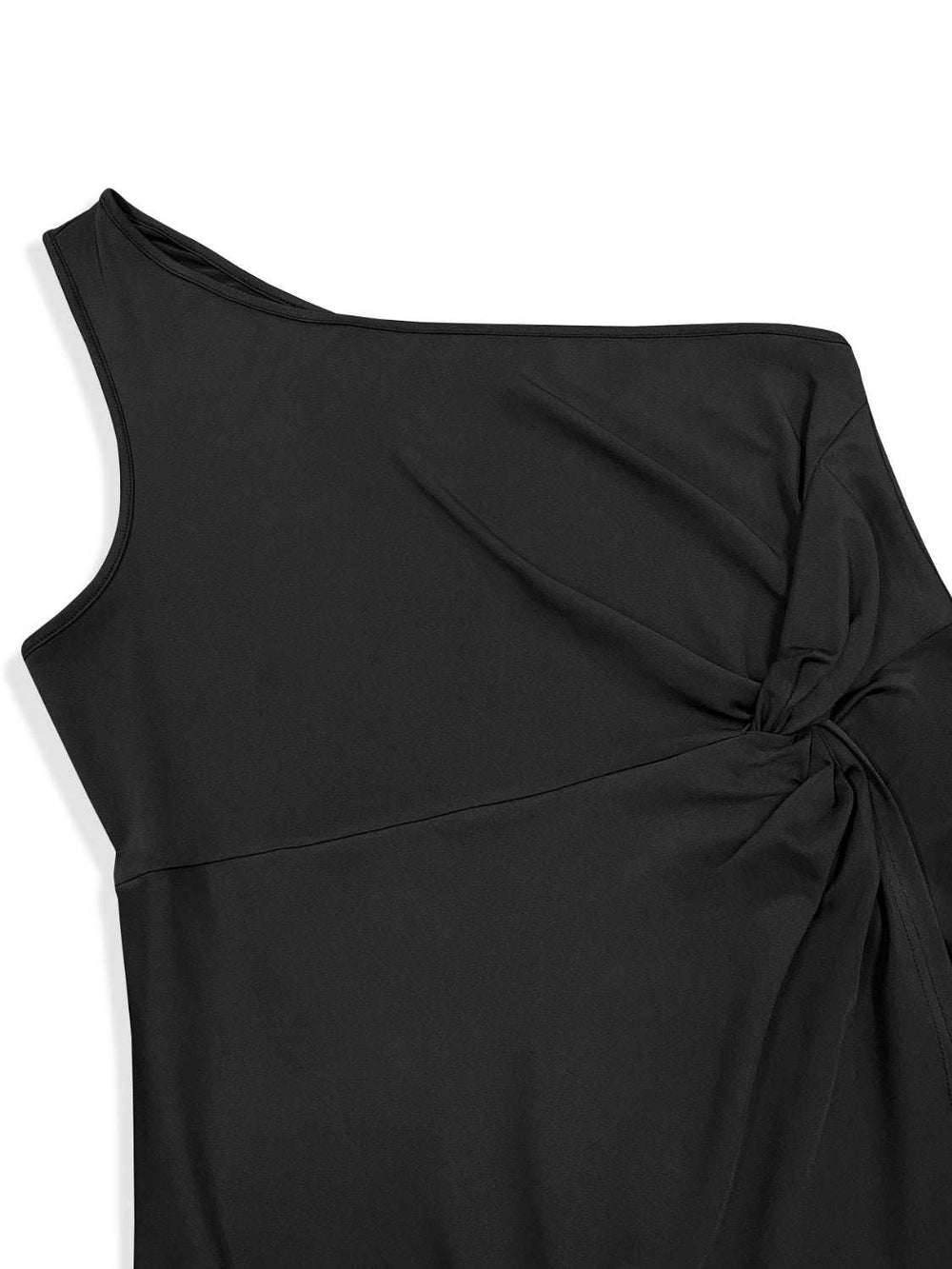 Plus Size Twisted One Shoulder Sleeveless Midi Dress - Trendsi - Flyclothing LLC
