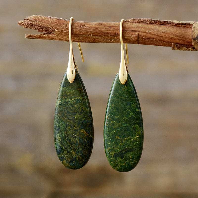 Natural Stone Waterdrop Shape Earrings - Trendsi - Flyclothing LLC