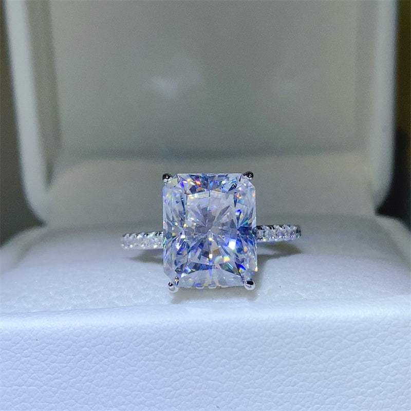 5 Carat Moissanite Zircon 925 Sterling Silver Ring - Trendsi - Flyclothing LLC