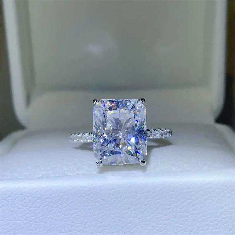 5 Carat Moissanite Zircon 925 Sterling Silver Ring - Trendsi - Flyclothing LLC