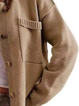 Casual Knit Button-Down Cardigan - Trendsi - Flyclothing LLC