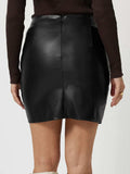 Ruched Asymmetrical Hem Skirt - Trendsi - Flyclothing LLC