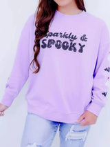 Full Size Halloween Round Neck Long Sleeve Sweatshirt Plus Size - Trendsi - Flyclothing LLC
