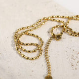 Titanium Steel Beaded Necklace - Trendsi