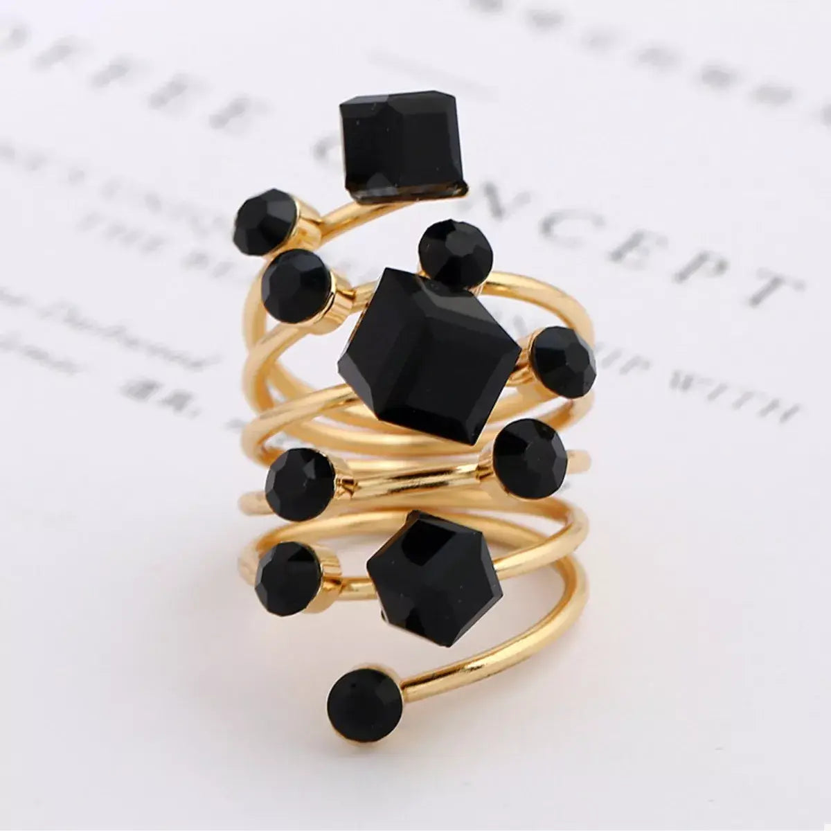 18K Gold-Plated Multi-Layered Ring - Trendsi - Flyclothing LLC