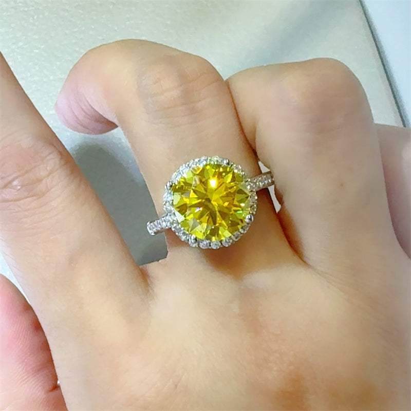 3 Carat Moissanite Zircon 925 Sterling Silver Ring - Trendsi - Flyclothing LLC