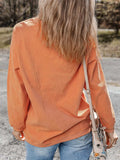 Halloween Sequined Pumpkin Ribbed Round Neck Sweatshirt - Trendsi - Flyclothing LLC