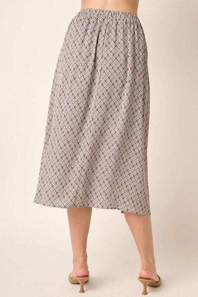 Mittoshop Printed Midi Skirt - Trendsi - Flyclothing LLC