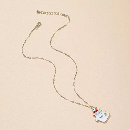 Halloween Cute Ghost Pendant Necklace - Trendsi - Flyclothing LLC