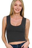 Zenana Double Layered Cropped Tank Top - Trendsi