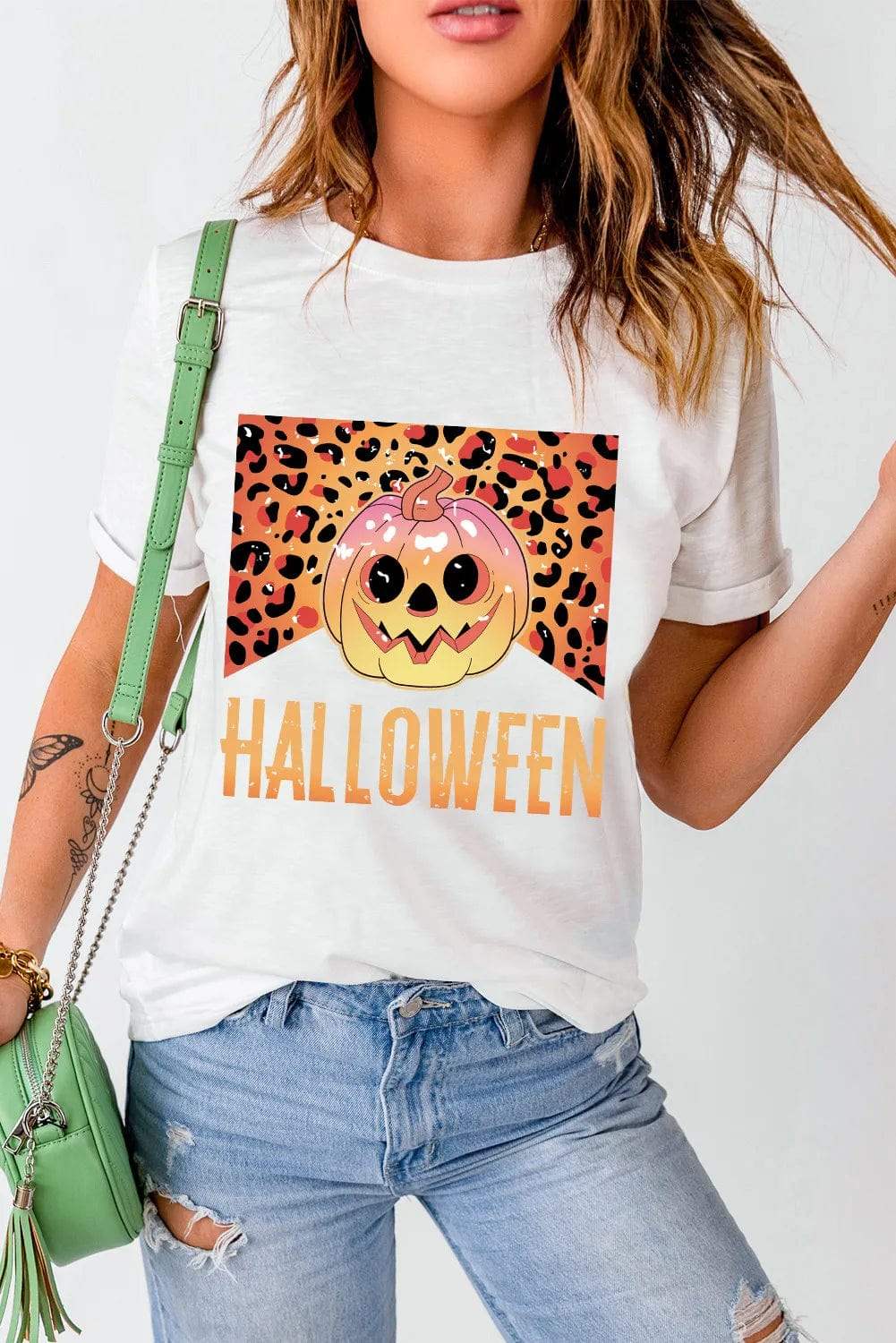 Graphic Round Neck Short Sleeve T-Shirt - Trendsi - Flyclothing LLC