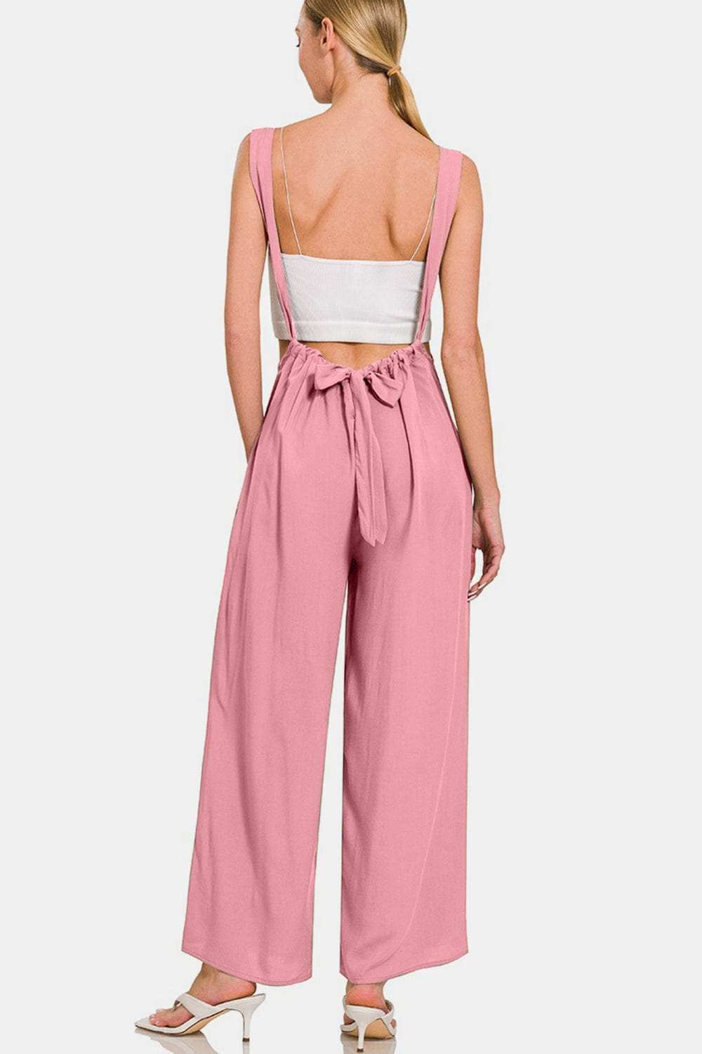 Zenana Pocketed Wide Strap Wide Leg Overalls - Trendsi - Flyclothing LLC
