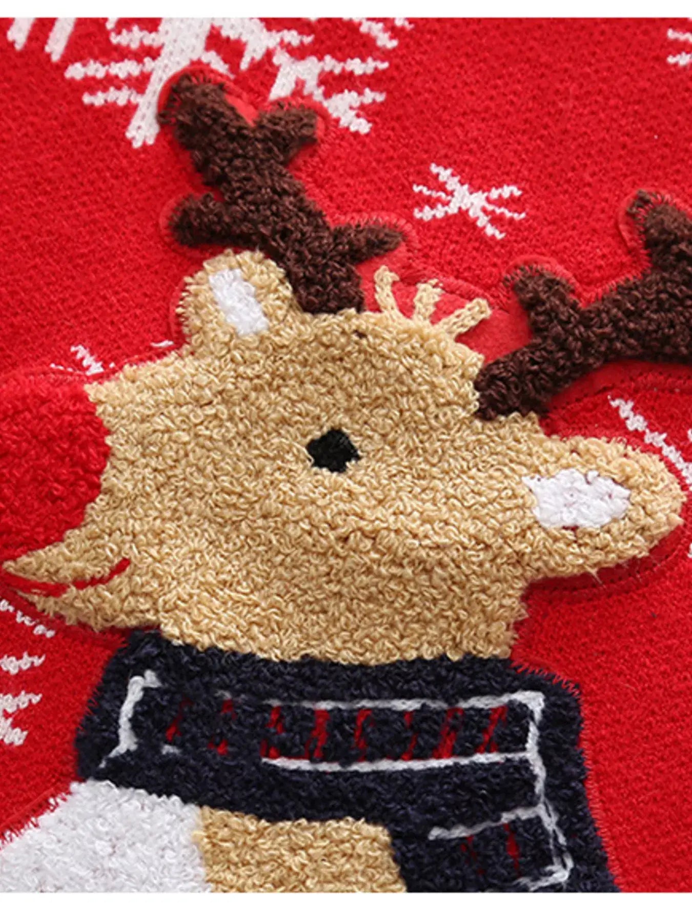 Children's Christmas Reindeer Snowflake Knitted Sweater - Trendsi - Flyclothing LLC