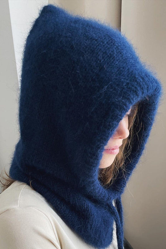 Drawstring Solid Color Thermal Knit Hat - Trendsi