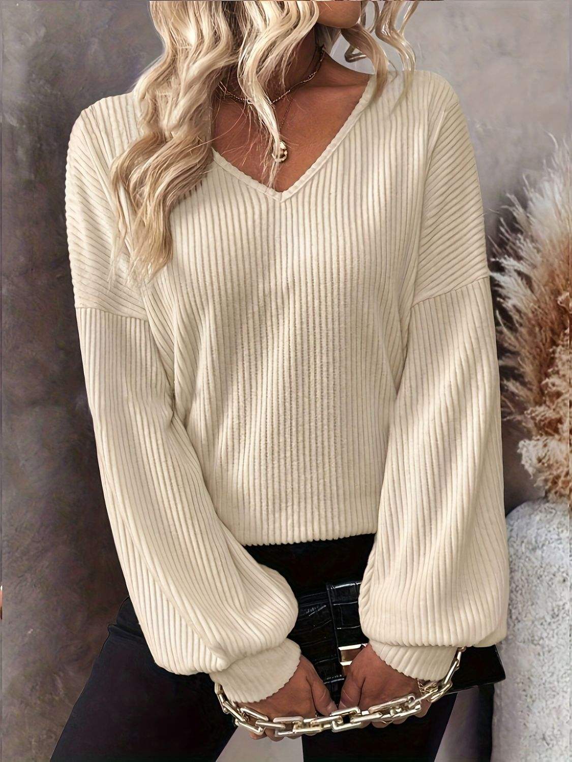 Bow Back V-Neck Drop Shoulder T-Shirt - Trendsi - Flyclothing LLC