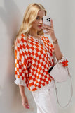 Double Take Tied Checkered Dropped Shoulder Flounce Sleeve Cardigan - Trendsi