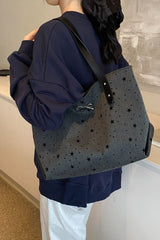 Polyester Bow Polka Dot Tote Bag - Trendsi