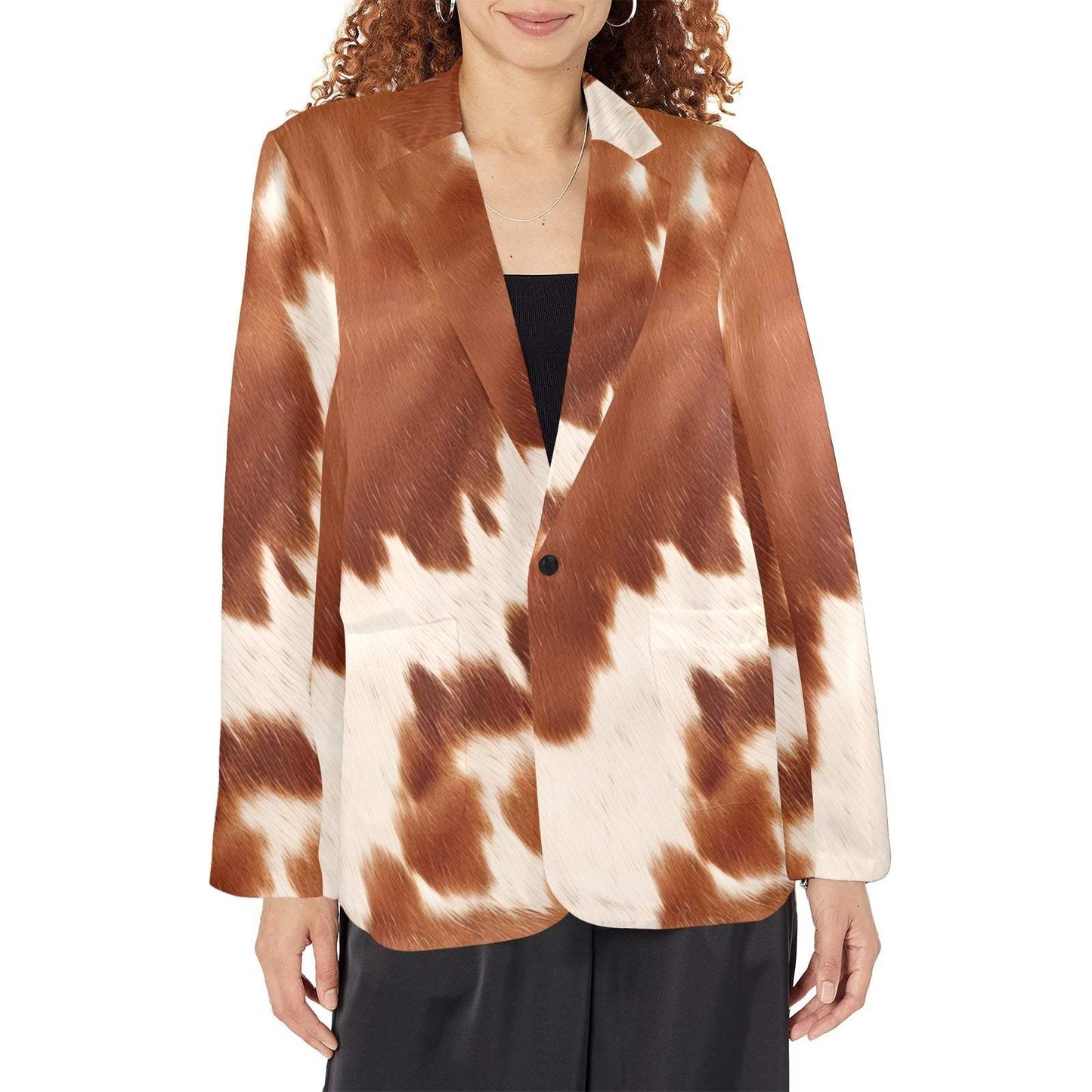 Baha Ranch Cowhide Print blazer