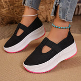 Round Toe Platform Slip-Ons - Trendsi - Flyclothing LLC