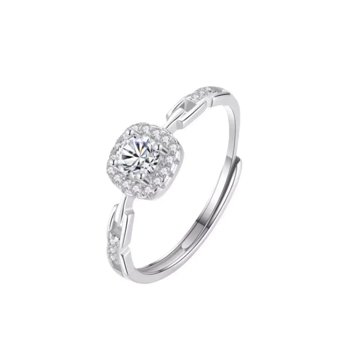 925 Sterling Silver Zircon Ring - Trendsi - Flyclothing LLC