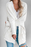Double Take Pocketed Open Front Long Sleeve Cardigan - Trendsi - Flyclothing LLC